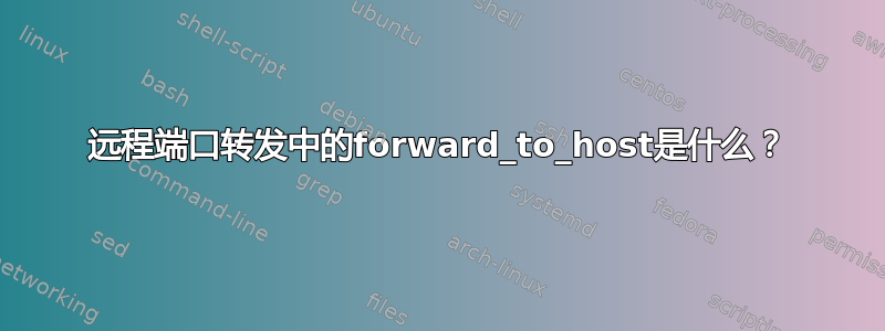 远程端口转发中的forward_to_host是什么？