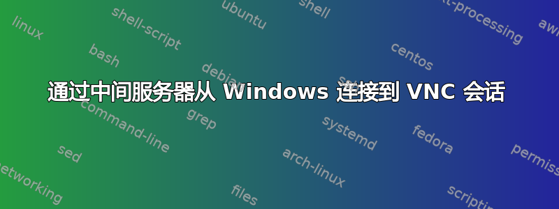 通过中间服务器从 Windows 连接到 VNC 会话