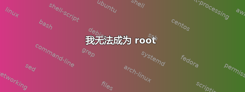 我无法成为 root