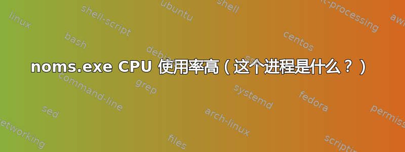 noms.exe CPU 使用率高（这个进程是什么？）