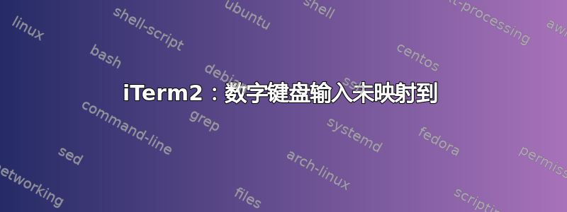 iTerm2：数字键盘输入未映射到