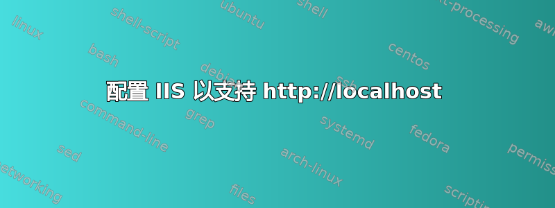 配置 IIS 以支持 http://localhost