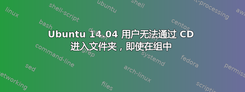 Ubuntu 14.04 用户无法通过 CD 进入文件夹，即使在组中