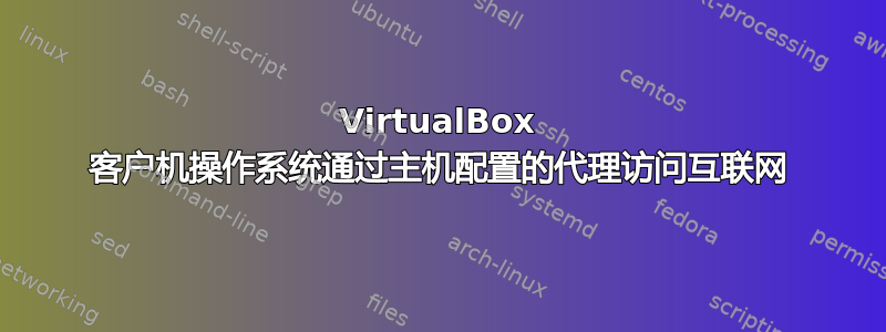 VirtualBox 客户机操作系统通过主机配置的代理访问互联网