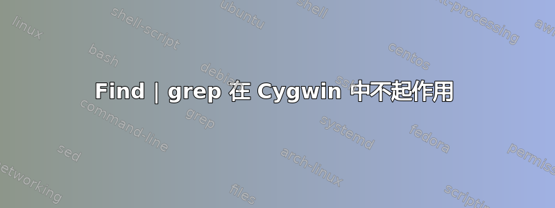 Find | grep 在 Cygwin 中不起作用