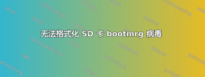 无法格式化 SD 卡 bootmrg 病毒