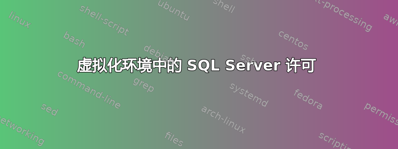 虚拟化环境中的 SQL Server 许可