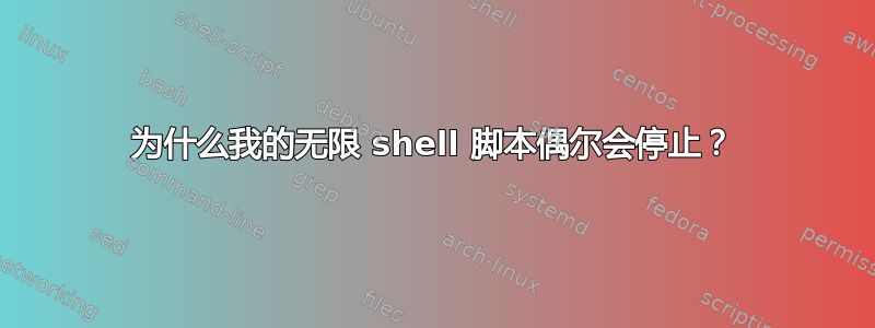 为什么我的无限 shell 脚本偶尔会停止？