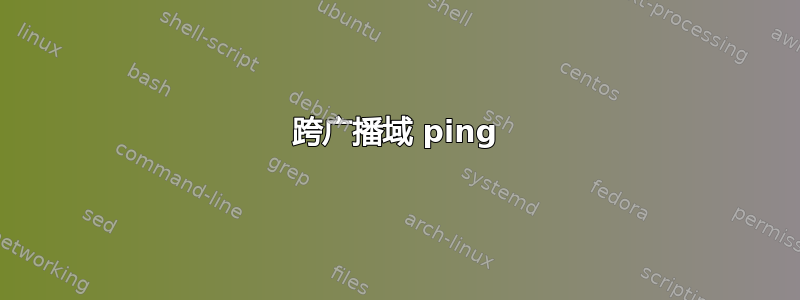 跨广播域 ping