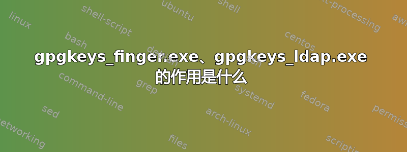 gpgkeys_finger.exe、gpgkeys_ldap.exe 的作用是什么