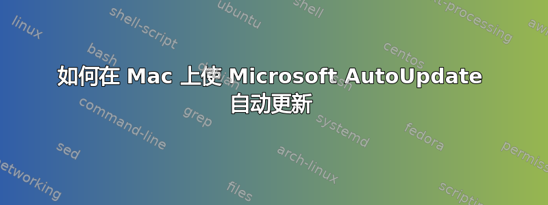 如何在 Mac 上使 Microsoft AutoUpdate 自动更新