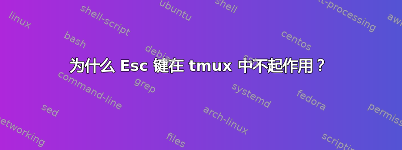 为什么 Esc 键在 tmux 中不起作用？