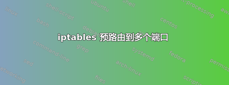 iptables 预路由到多个端口