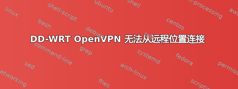 DD-WRT OpenVPN 无法从远程位置连接