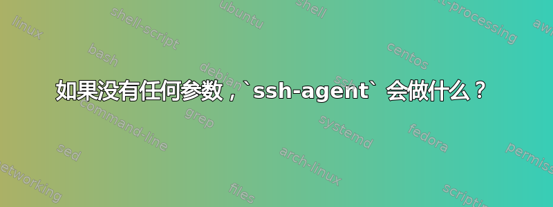 如果没有任何参数，`ssh-agent` 会做什么？