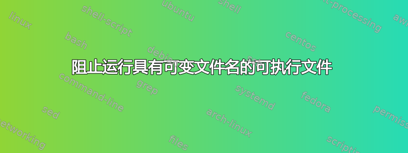 阻止运行具有可变文件名的可执行文件