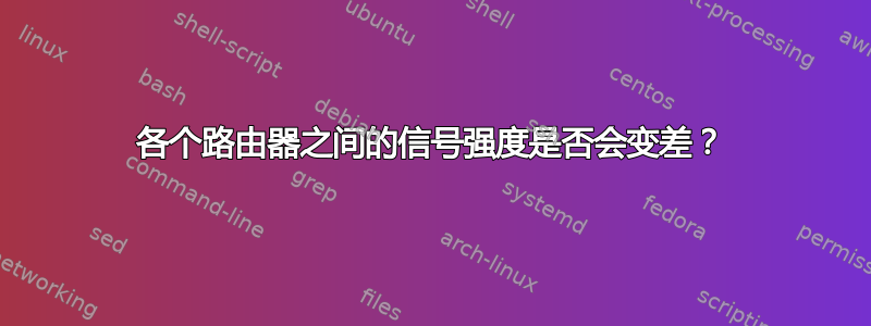 各个路由器之间的信号强度是否会变差？