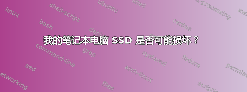 我的笔记本电脑 SSD 是否可能损坏？