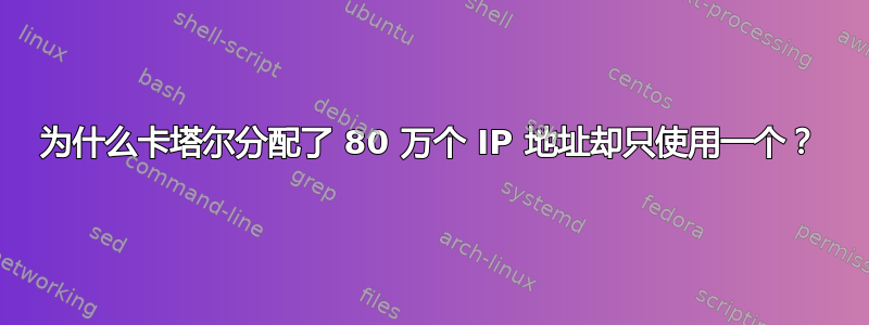 为什么卡塔尔分配了 80 万个 IP 地址却只使用一个？