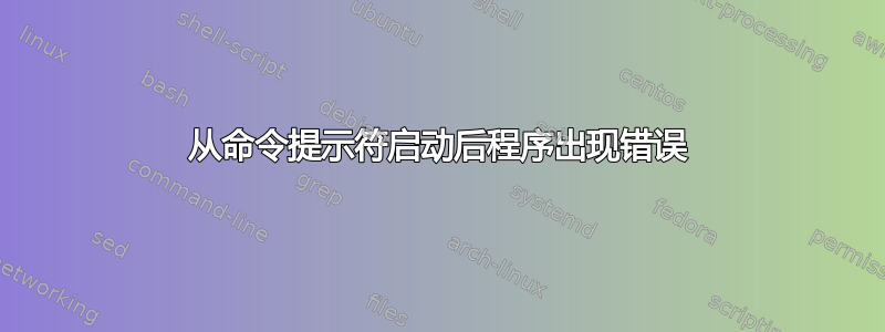 从命令提示符启动后程序出现错误