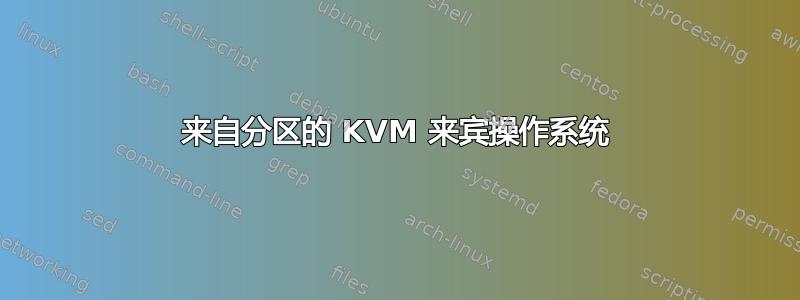 来自分区的 KVM 来宾操作系统