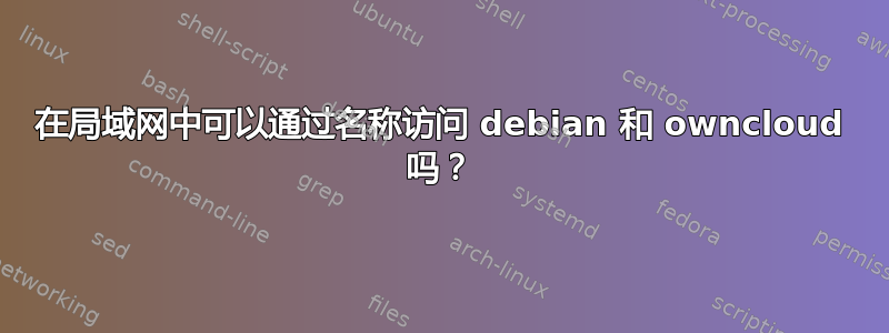 在局域网中可以通过名称访问 debian 和 owncloud 吗？