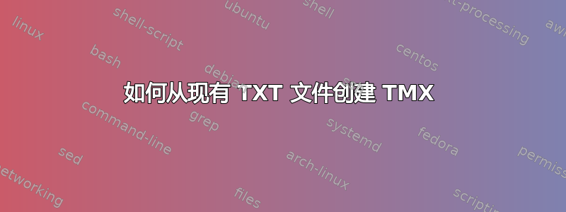 如何从现有 TXT 文件创建 TMX