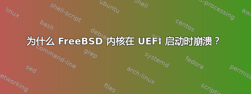 为什么 FreeBSD 内核在 UEFI 启动时崩溃？