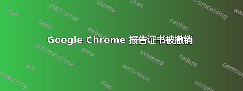 Google Chrome 报告证书被撤销