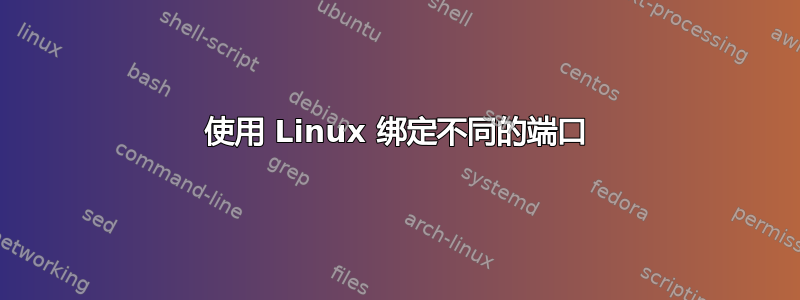 使用 Linux 绑定不同的端口