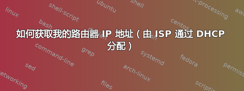 如何获取我的路由器 IP 地址（由 ISP 通过 DHCP 分配）