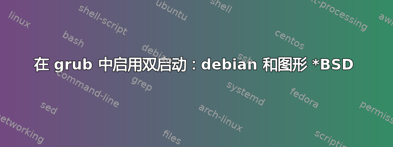 在 grub 中启用双启动：debian 和图形 *BSD