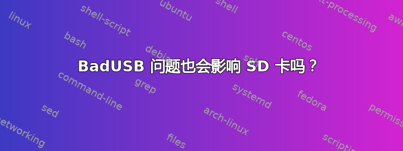 BadUSB 问题也会影响 SD 卡吗？