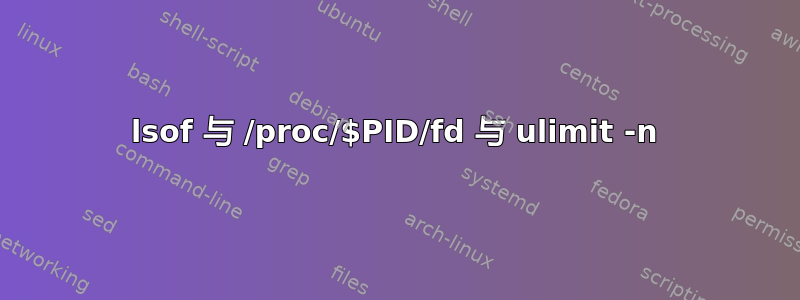 lsof 与 /proc/$PID/fd 与 ulimit -n