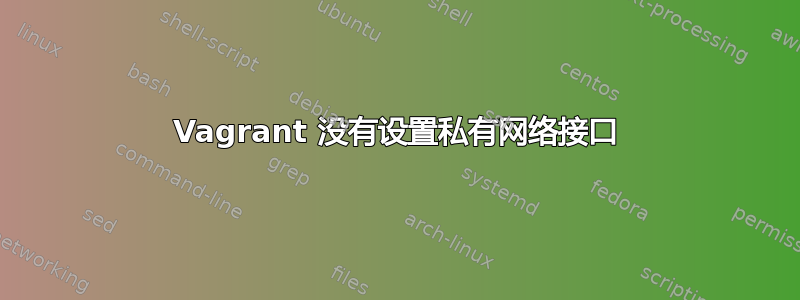 Vagrant 没有设置私有网络接口