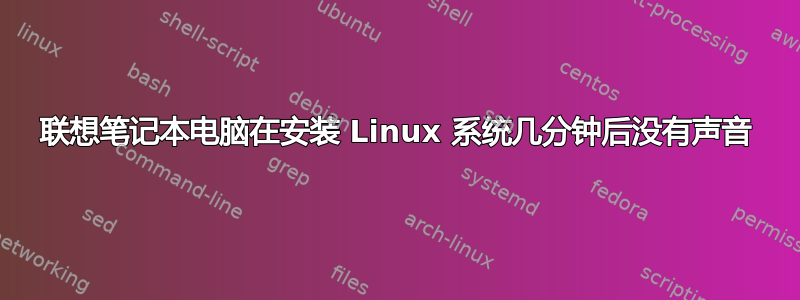 联想笔记本电脑在安装 Linux 系统几分钟后没有声音