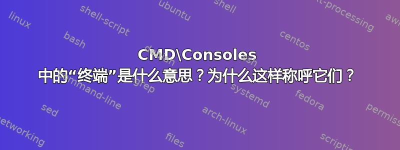 CMD\Consoles 中的“终端”是什么意思？为什么这样称呼它们？