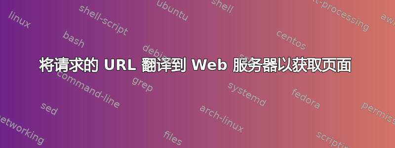 将请求的 URL 翻译到 Web 服务器以获取页面