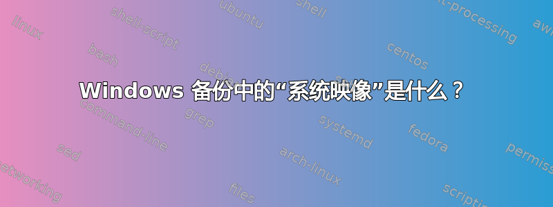 Windows 备份中的“系统映像”是什么？