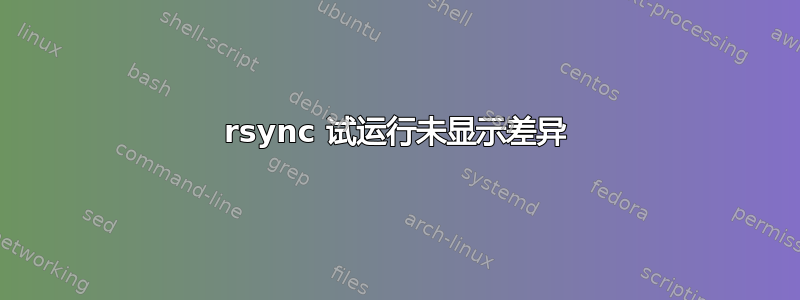 rsync 试运行未显示差异