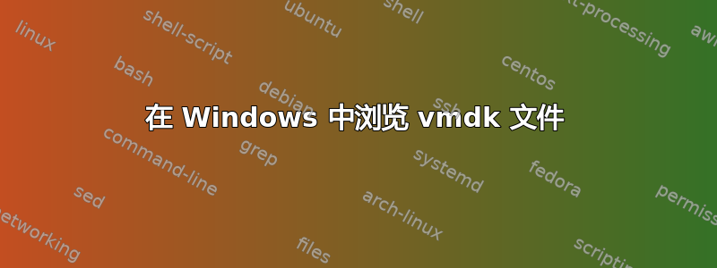 在 Windows 中浏览 vmdk 文件