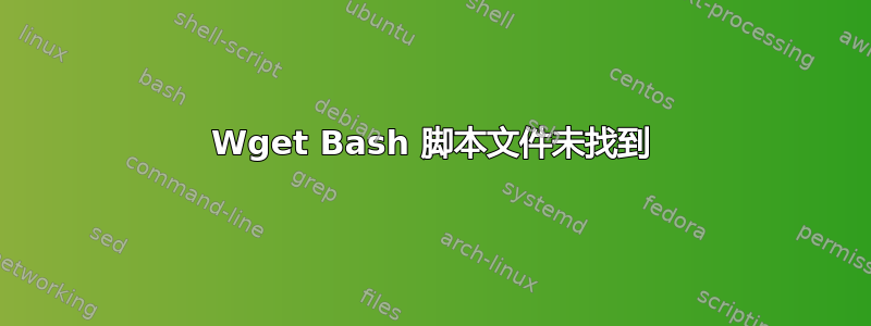 Wget Bash 脚本文件未找到