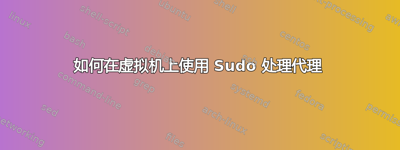 如何在虚拟机上使用 Sudo 处理代理