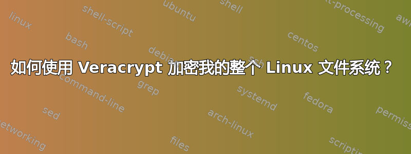 如何使用 Veracrypt 加密我的整个 Linux 文件系统？