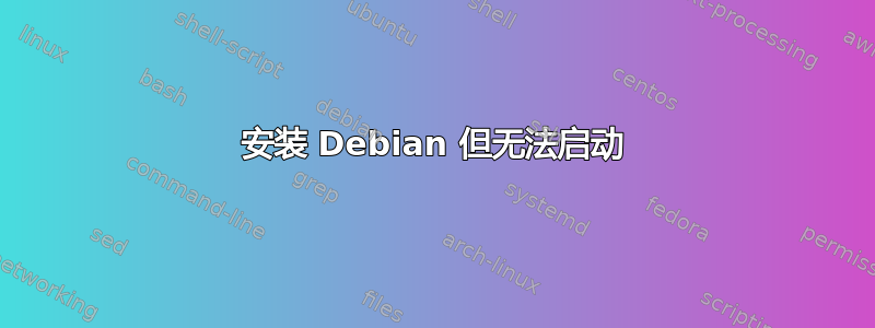 安装 Debian 但无法启动