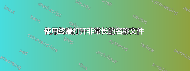 使用终端打开非常长的名称文件