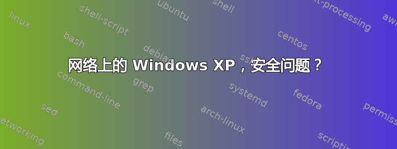 网络上的 Windows XP，安全问题？