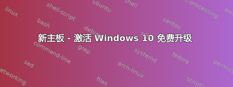 新主板 - 激活 Windows 10 免费升级