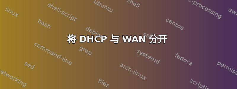 将 DHCP 与 WAN 分开