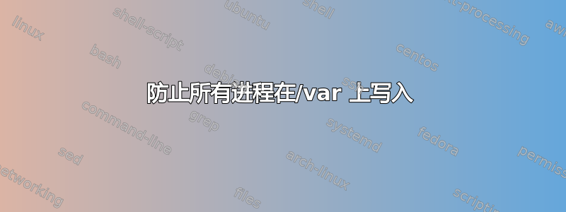 防止所有进程在/var 上写入